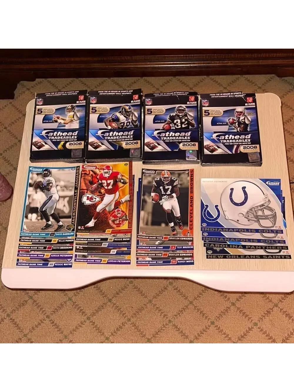 Vintage NFL Fathead cards 2008 inaugural edition